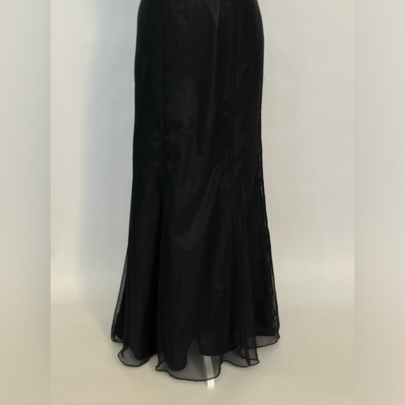 Women’s vintage Y2K Halter Empire Whimsy Goth Black Sequin Gown sz 3/4 USA Made - Picture 4 of 11